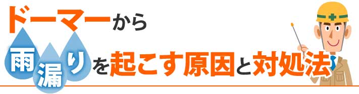 ドーマーから雨漏りを起こす原因と対処法