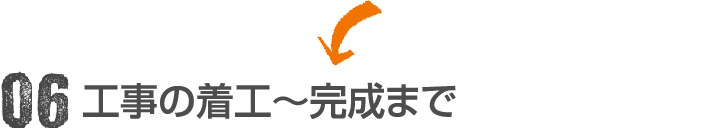 お問合せから完成までの流れ06:工事の着工～完成まで